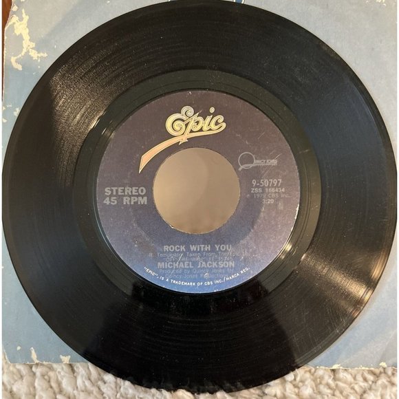 MICHAEL JACKSON Rock With You & Working Day and Night Vinyl 45 RPM 1979 EPIC - Picture 3 of 4